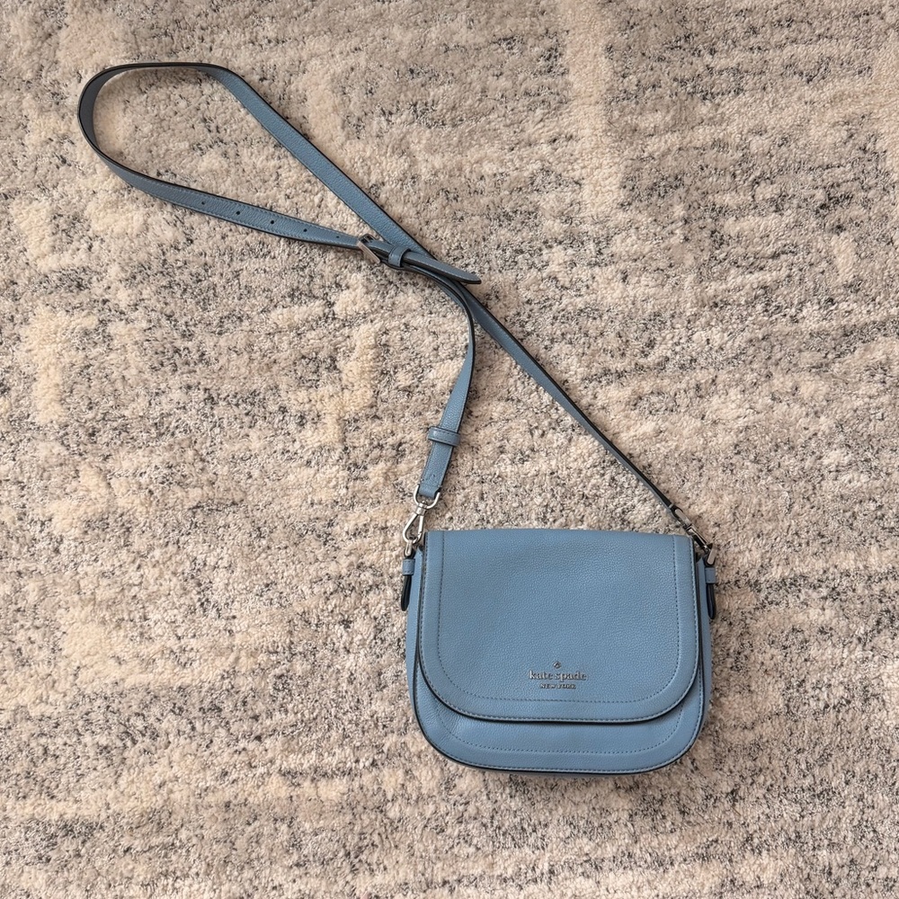 kate spade Powder Blue Crossbody Saddle Bag - Picture 4 of 5